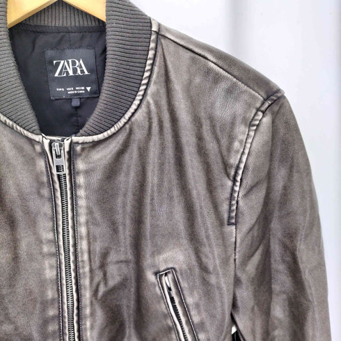 ザラ ZARA フェイクレザー ボンバージャケット レディース import:S